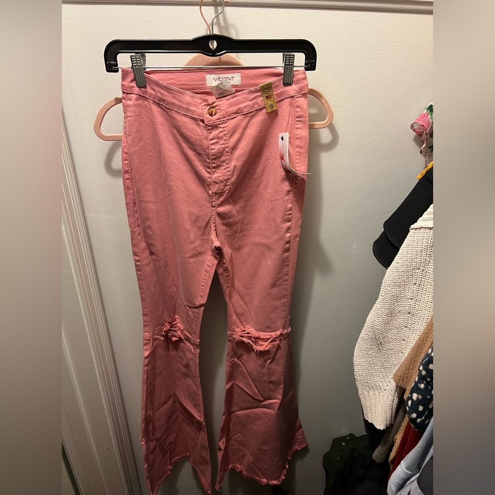 Pink bell bottoms